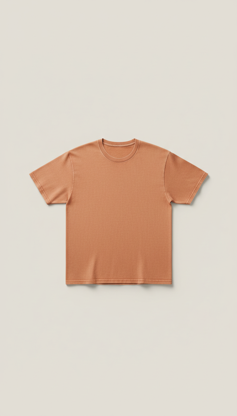 Vintage-Wash Tee in Clay Orange